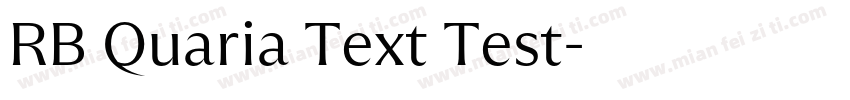 RB Quaria Text Test字体转换